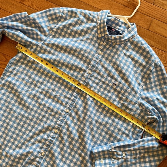 Men’s blue gingham Vineyard Vines Tucker Shirt in EUC - Picture 9 of 11
